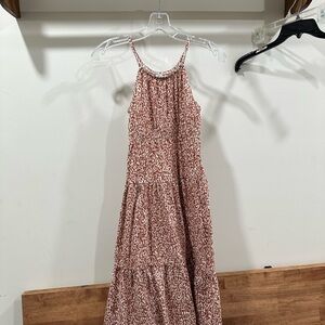 Old Navy Brown and White Maxi Dress